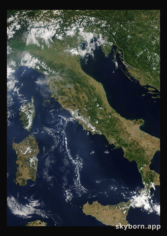 The Earth on 8 July 2010 · Italy and the Adriatic