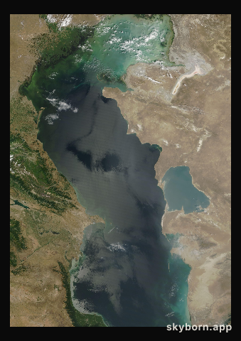 The Earth on 10 July 2010 · Caspian Sea