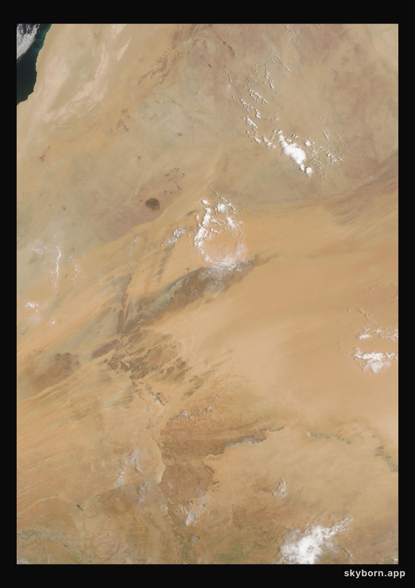 The Earth on 15 July 2010 · Eye of the Sahara, Mauritania