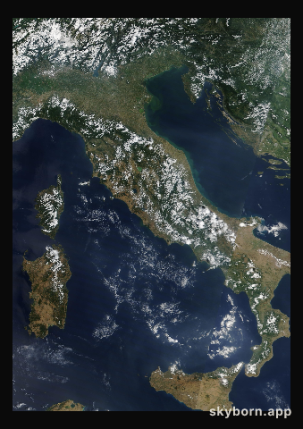 The Earth on 21 July 2010 · Italy and the Adriatic