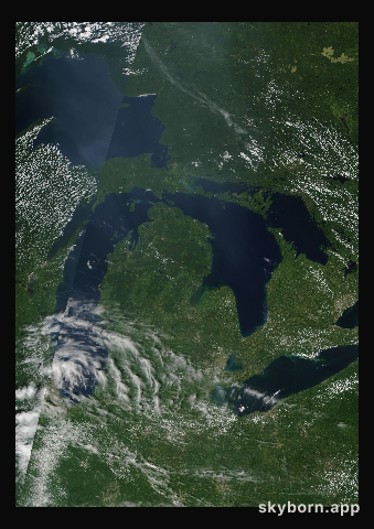 The Earth on 26 July 2010 · Great Lakes