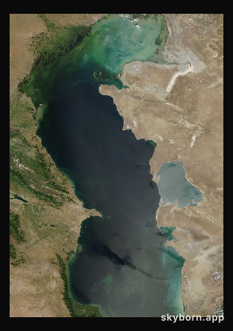The Earth on 28 July 2010 · Caspian Sea