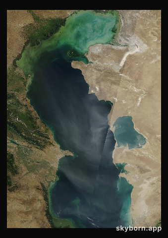 The Earth on 29 July 2010 · Caspian Sea