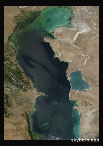 The Earth on 2 August 2010 · Caspian Sea