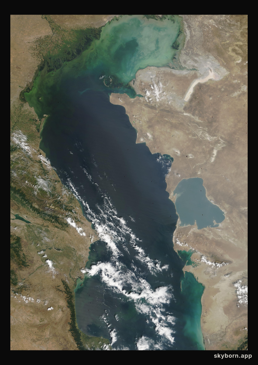 The Earth on 11 August 2010 · Caspian Sea