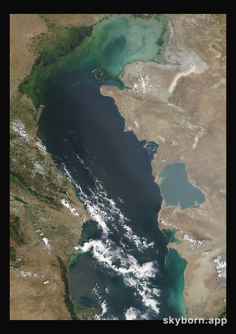 The Earth on 11 August 2010 · Caspian Sea
