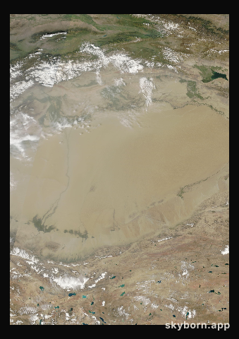 The Earth on 1 September 2010 · Taklamakan Desert