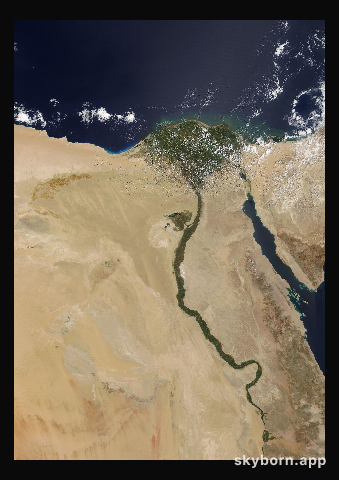 The Earth on 2 September 2010 · Nile Delta and Sinai
