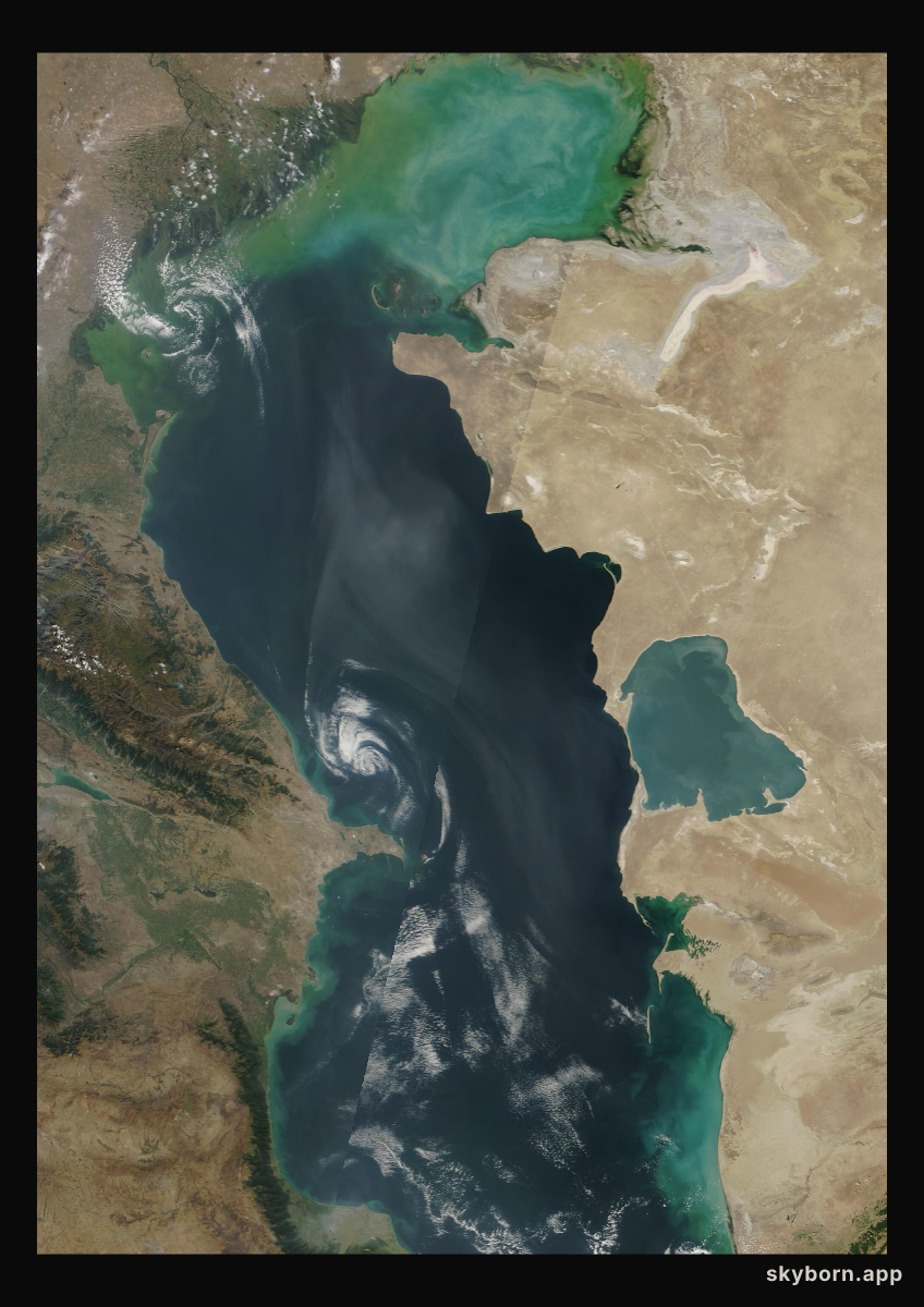 The Earth on 6 September 2010 · Caspian Sea