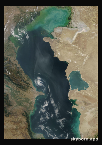 The Earth on 6 September 2010 · Caspian Sea