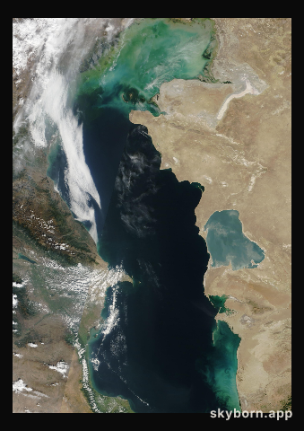 The Earth on 29 September 2010 · Caspian Sea