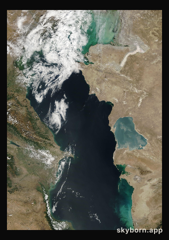 The Earth on 30 September 2010 · Caspian Sea