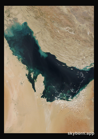 The Earth on 15 October 2010 · Persian Gulf