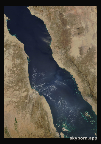 The Earth on 19 October 2010 · Red Sea