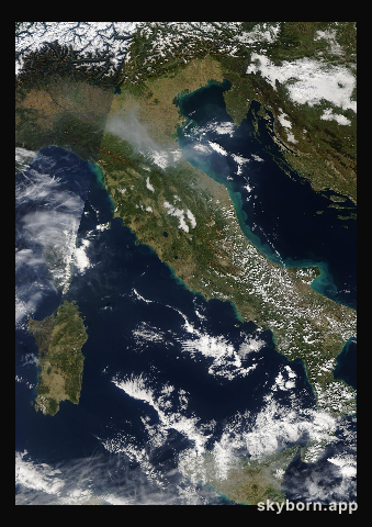 The Earth on 21 October 2010 · Italy and the Adriatic
