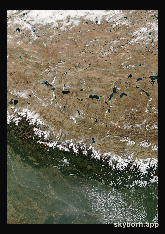 The Earth on 24 October 2010 · Himalaya and Tibet