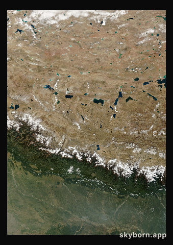 The Earth on 26 October 2010 · Himalaya and Tibet