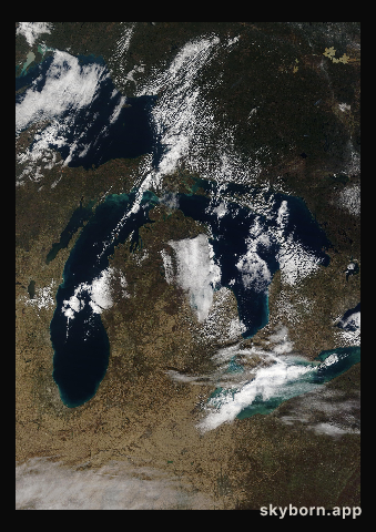 The Earth on 2 November 2010 · Great Lakes