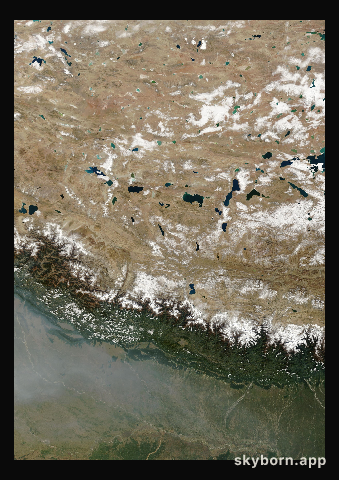 The Earth on 4 November 2010 · Himalaya and Tibet