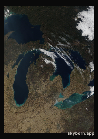 The Earth on 9 November 2010 · Great Lakes