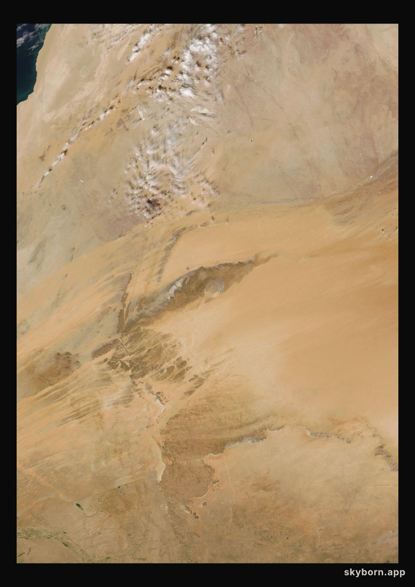 The Earth on 15 November 2010 · Eye of the Sahara, Mauritania