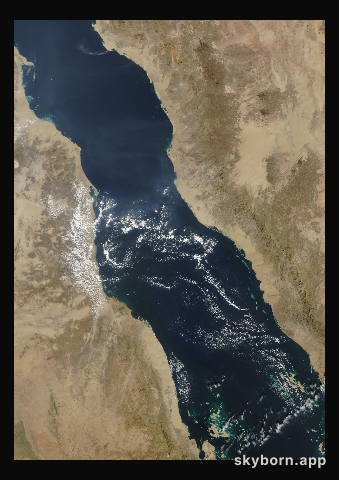 The Earth on 3 December 2010 · Red Sea