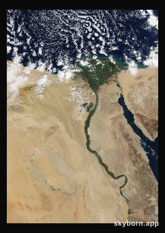 The Earth on 7 December 2010 · Nile Delta and Sinai