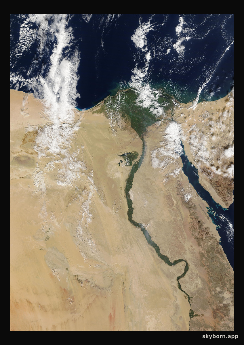 The Earth on 9 December 2010 · Nile Delta and Sinai