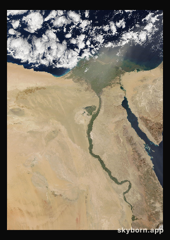 The Earth on 18 December 2010 · Nile Delta and Sinai