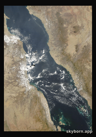 The Earth on 19 December 2010 · Red Sea