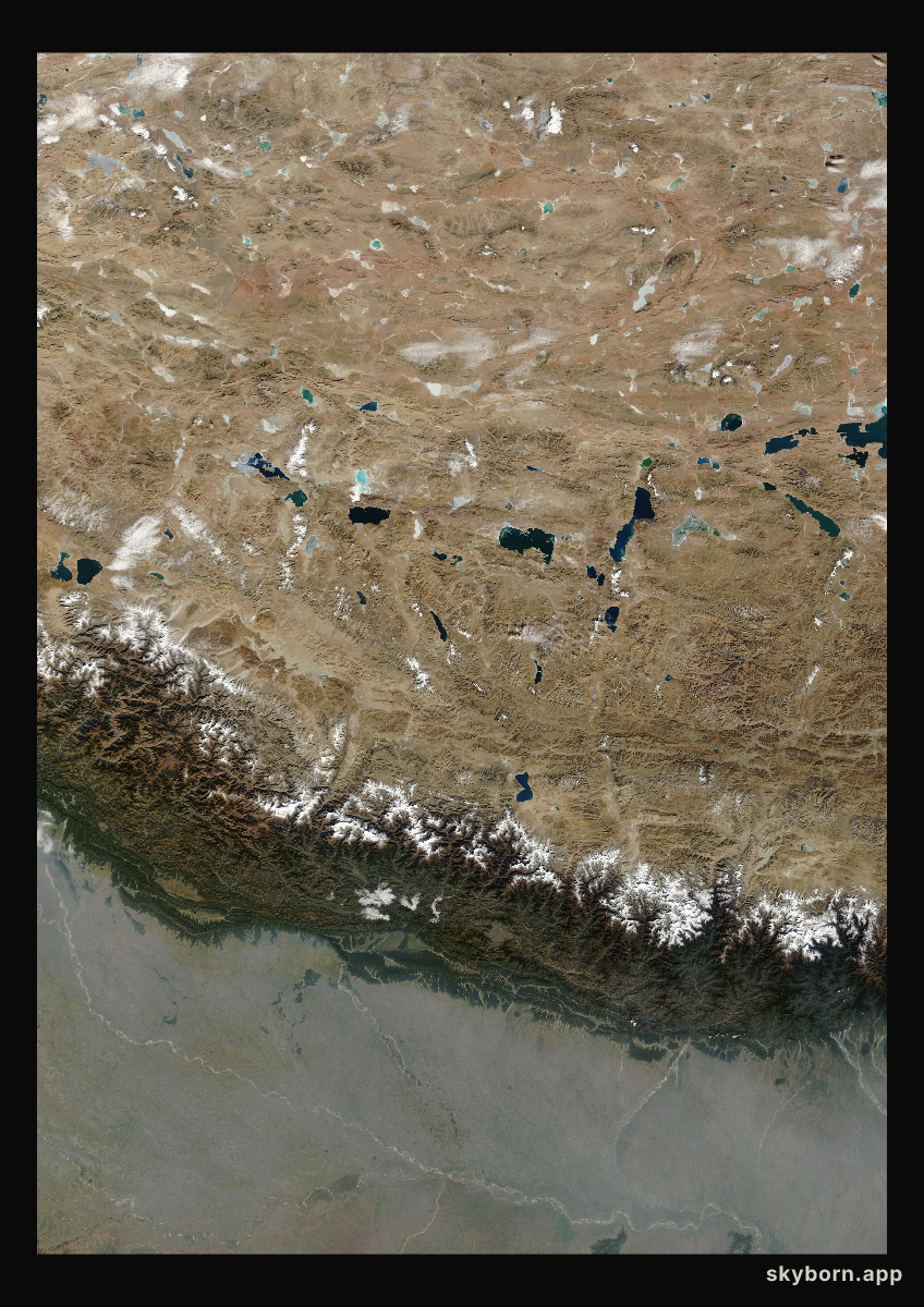 The Earth on 20 December 2010 · Himalaya and Tibet
