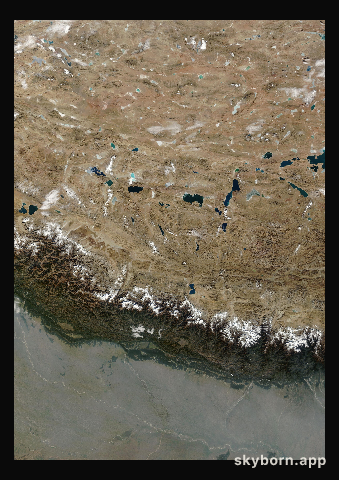 The Earth on 20 December 2010 · Himalaya and Tibet