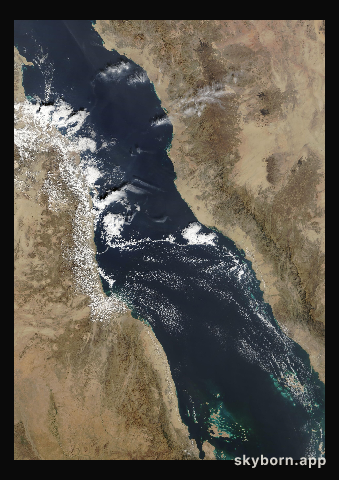 The Earth on 22 December 2010 · Red Sea