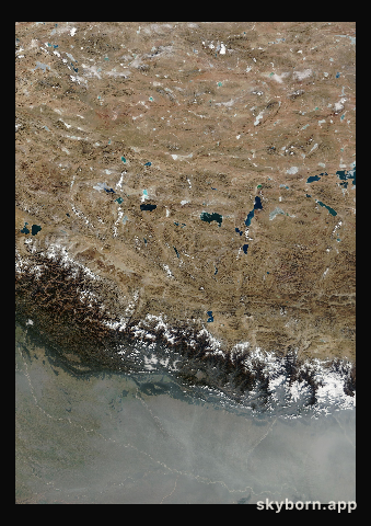 The Earth on 25 December 2010 · Himalaya and Tibet