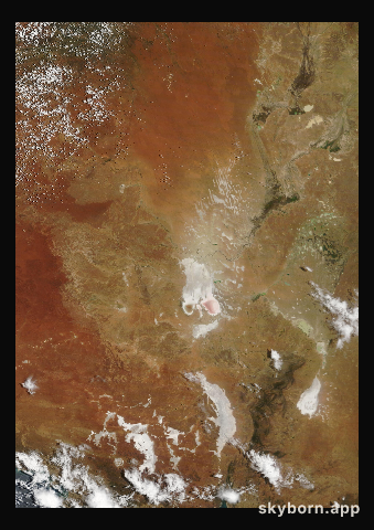 The Earth on 2 January 2011 · Lake Eyre, Australia