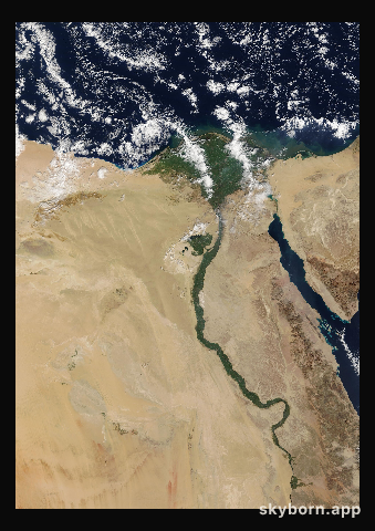 The Earth on 10 January 2011 · Nile Delta and Sinai