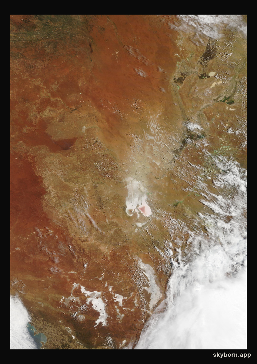 The Earth on 11 January 2011 · Lake Eyre, Australia