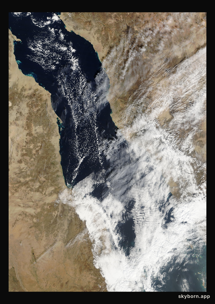 The Earth on 16 January 2011 · Red Sea