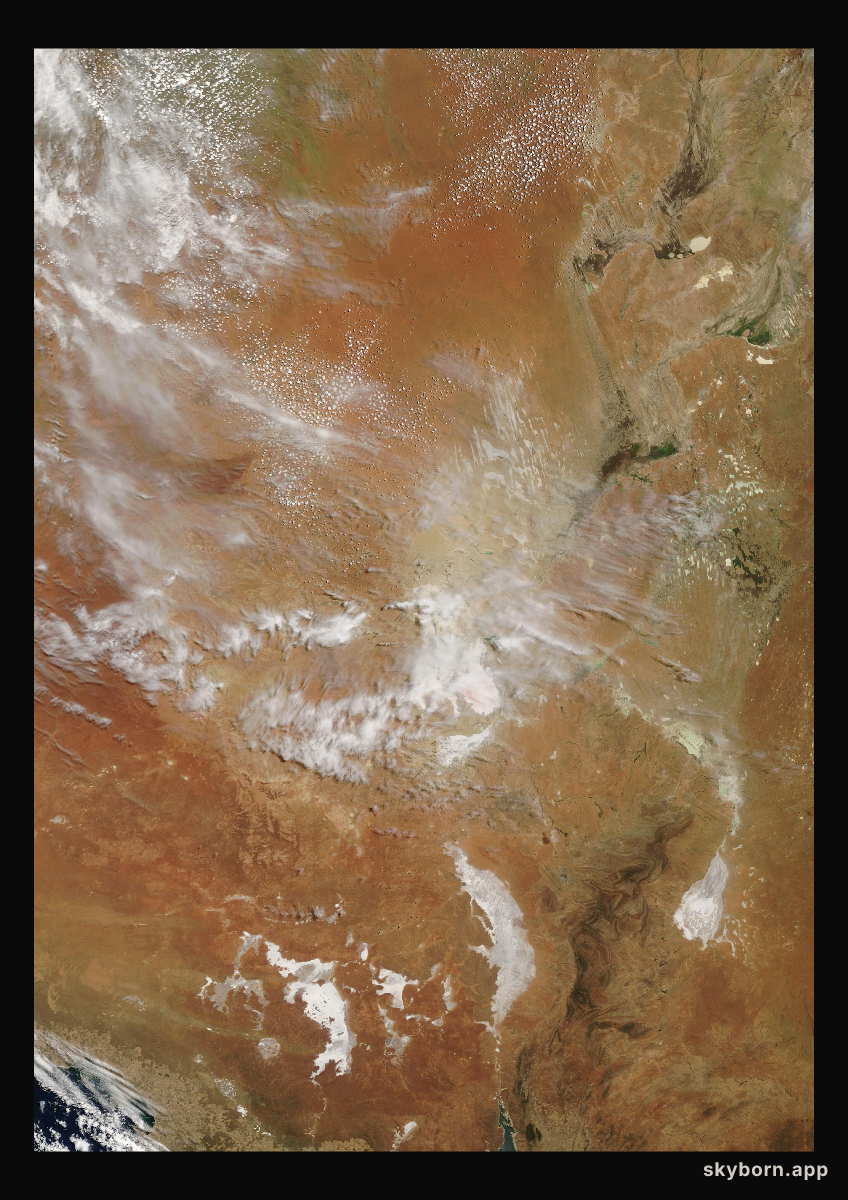 The Earth on 31 January 2011 · Lake Eyre, Australia