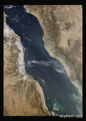 The Earth on 6 February 2011 · Red Sea