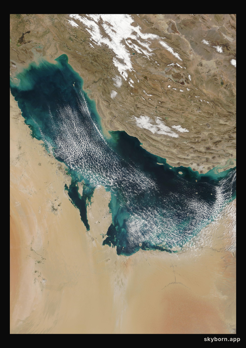 The Earth on 7 February 2011 · Persian Gulf