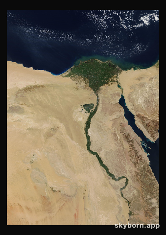 The Earth on 18 February 2011 · Nile Delta and Sinai