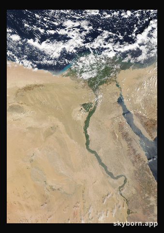 The Earth on 20 February 2011 · Nile Delta and Sinai
