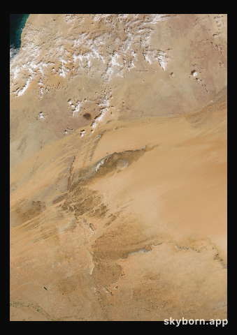 The Earth on 24 February 2011 · Eye of the Sahara, Mauritania