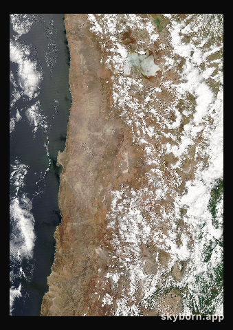 The Earth on 6 March 2011 · Atacama and the Andes