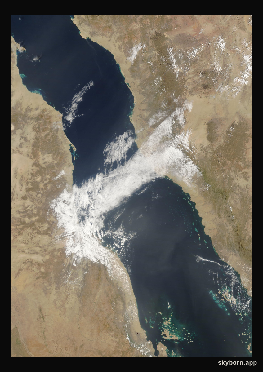 The Earth on 9 March 2011 · Red Sea