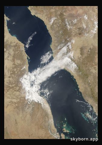 The Earth on 9 March 2011 · Red Sea