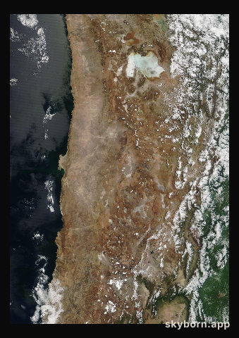 The Earth on 10 March 2011 · Atacama and the Andes
