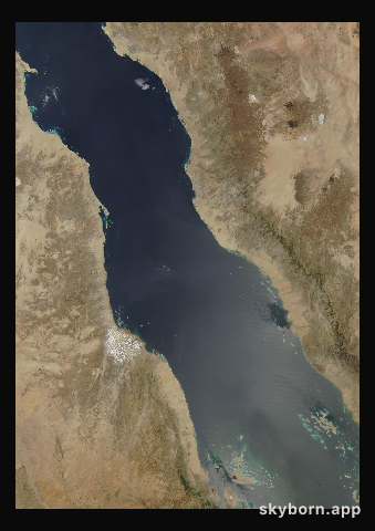 The Earth on 21 March 2011 · Red Sea