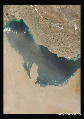 The Earth on 29 March 2011 · Persian Gulf